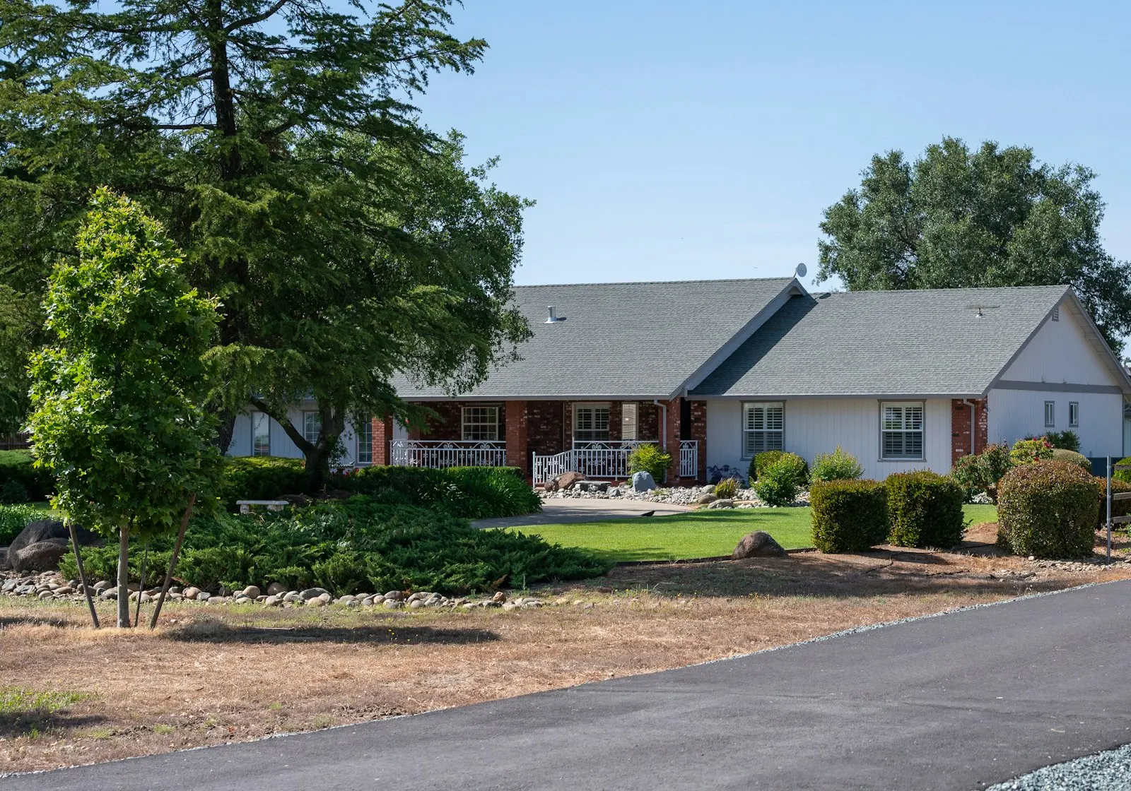 Brick house on a residential street